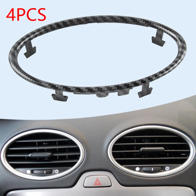 

Car AC Outlet Adornment Ring Stickers Set of 4 for Focus 2 MK2 2009-2013 Auto Decorations