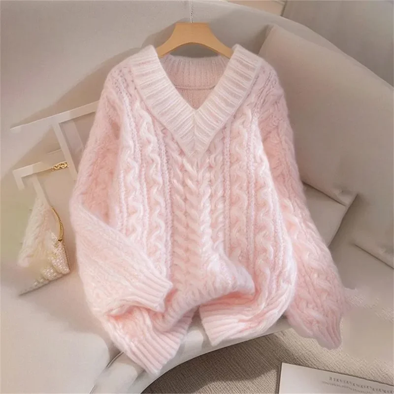 Pull rose élégant