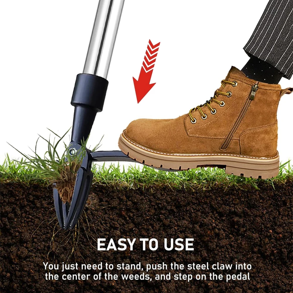Stand Up Weed Puller Claw Tool Engineering Plastic Weeding Head Replacement Garden Foot Pedal Digging Grass Shovel Root Remover