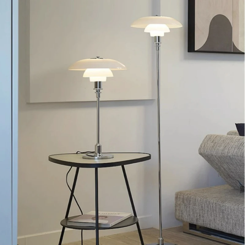 

Post Modern Bedside Floor Lamp Designer Glass Floor Lamp for Living Room Bedroom Study Decor Minimalist LED Standing Light