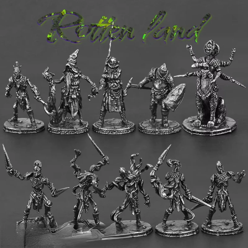 Cupronickel Metal Bone Charmer Soldier Model Handmade Toys Table Game Decoration Male Gift Warrior Action Figures Statue Decor