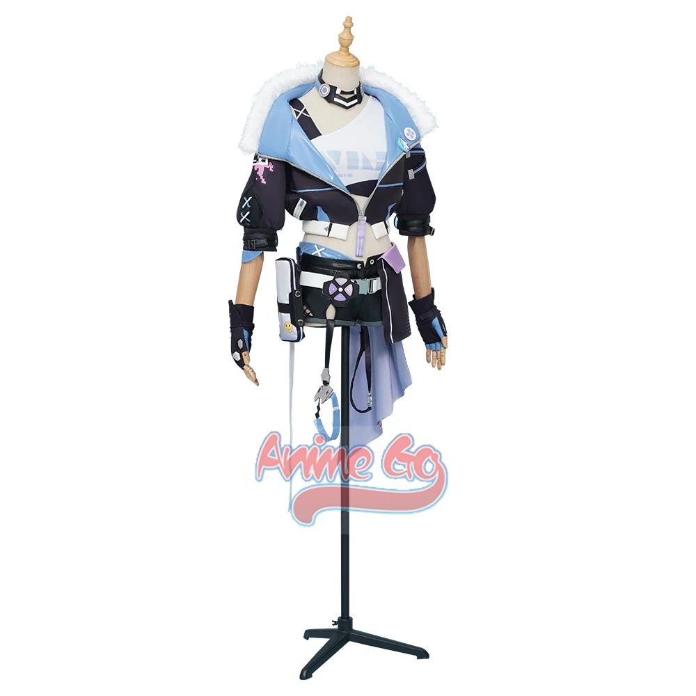 Jeu Honkai Star Rail Silver Wolf Cosplay Costume, Stellaron Hunters Uniforme avec Lunettes, Tenues d'Halloween pour Femmes C07704-A