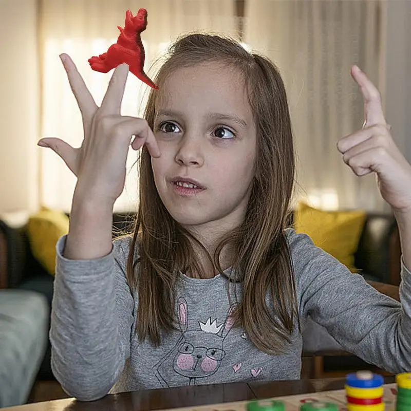 Finger Dinosaur Doll Small Dino Finger Toy Parent-child Interaction TPR Finger Doll Interactive Finger Dinosaur Novel Design Boy