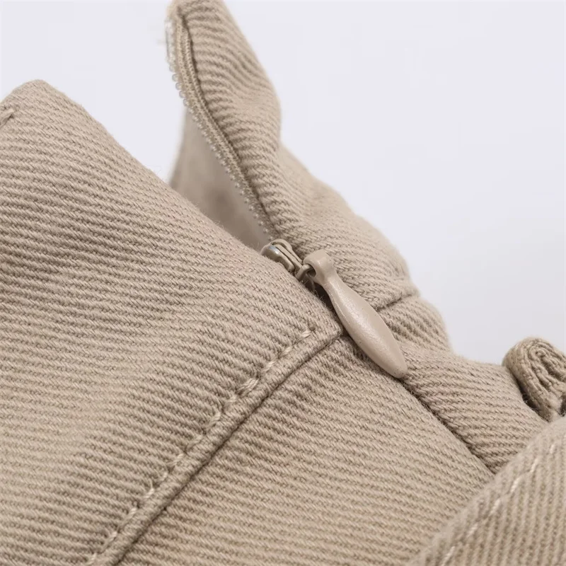 Jupe Midi femme 2025 hiver nouveau Style kaki avec ceinture décor utilitaire jupe Midi décontracté mode polyvalente