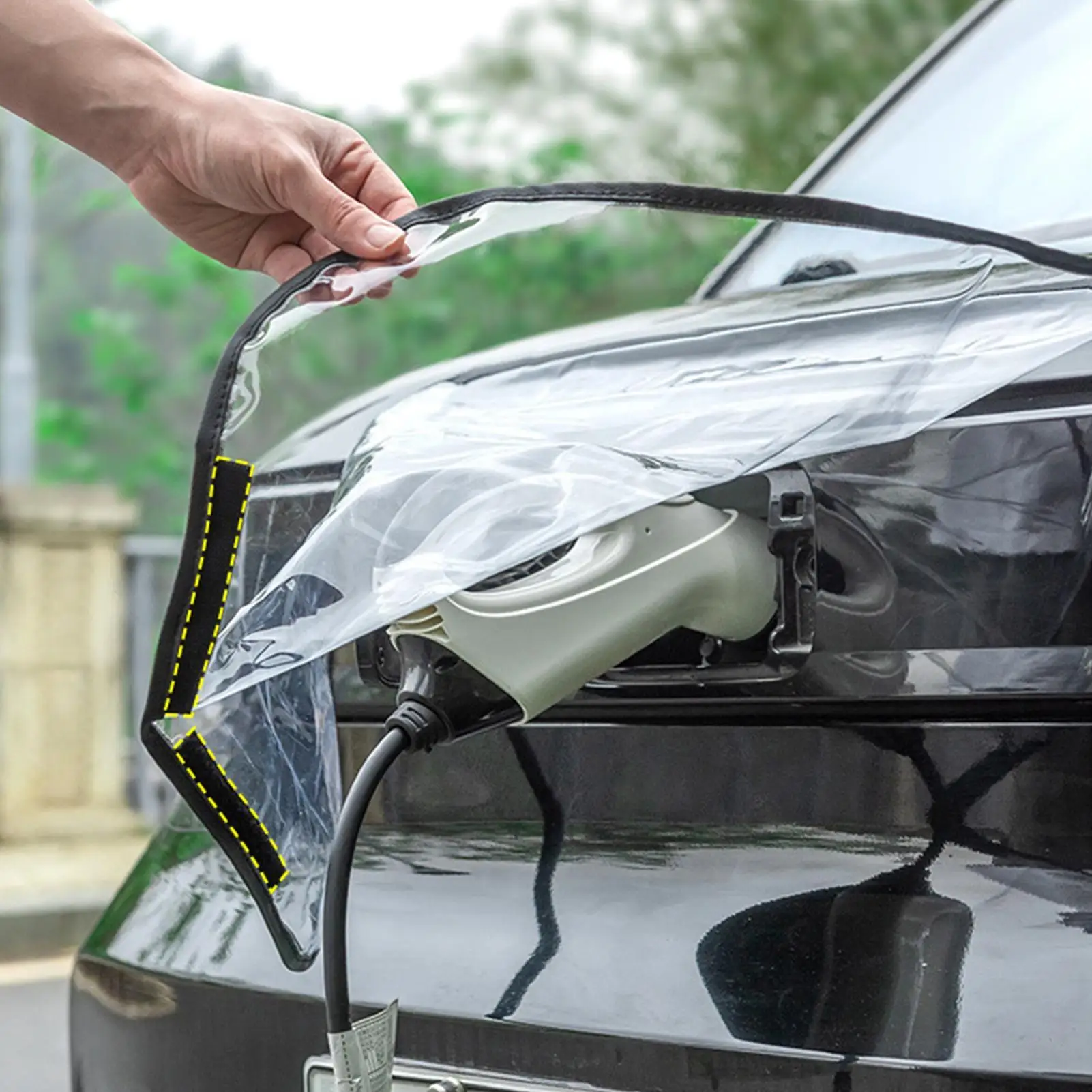 Auto Lade Magnetische Abdeckung Elektrische Outdoor EV Ladegerät Stecker Port Schutz Staubdicht Regendicht Abdeckungen für Elektrische Fahrzeug