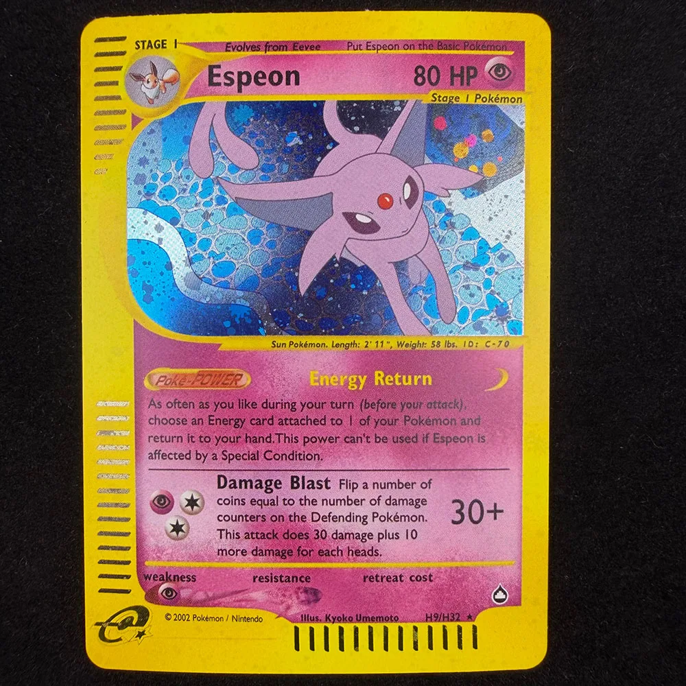DIY TCG PKM Card Aquapolis AQ Charizard Mewtwo Mew Blastoise  Holo Rare Vintage Anime Peripheral Game Collection Cards Gift Toy