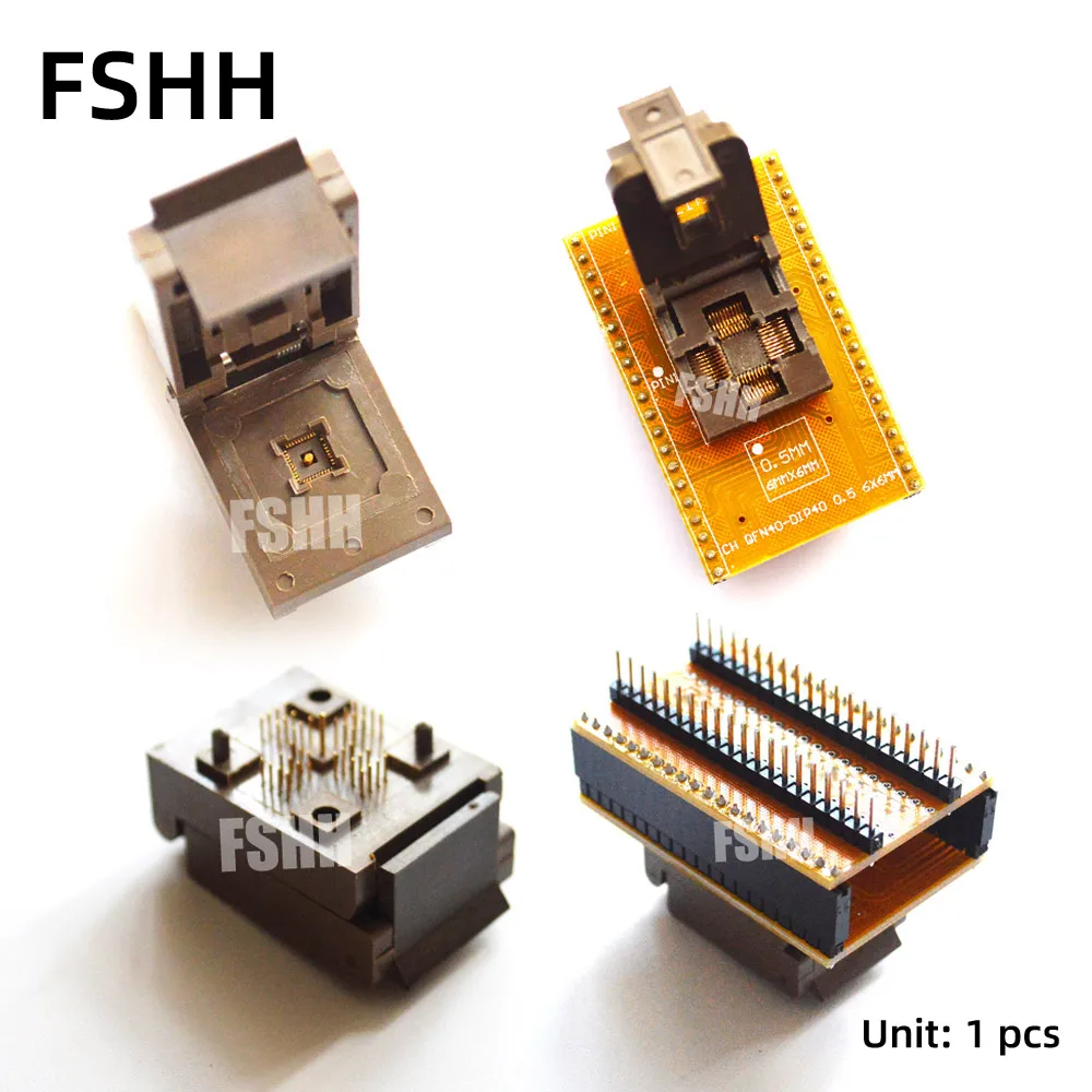 QFN40 ic socket DFN40 MLF40 WSON40 test socket QFN40 to DIP40 Programmer Adapter 0.4mm 0.5mm 5x5mm 6x6mm