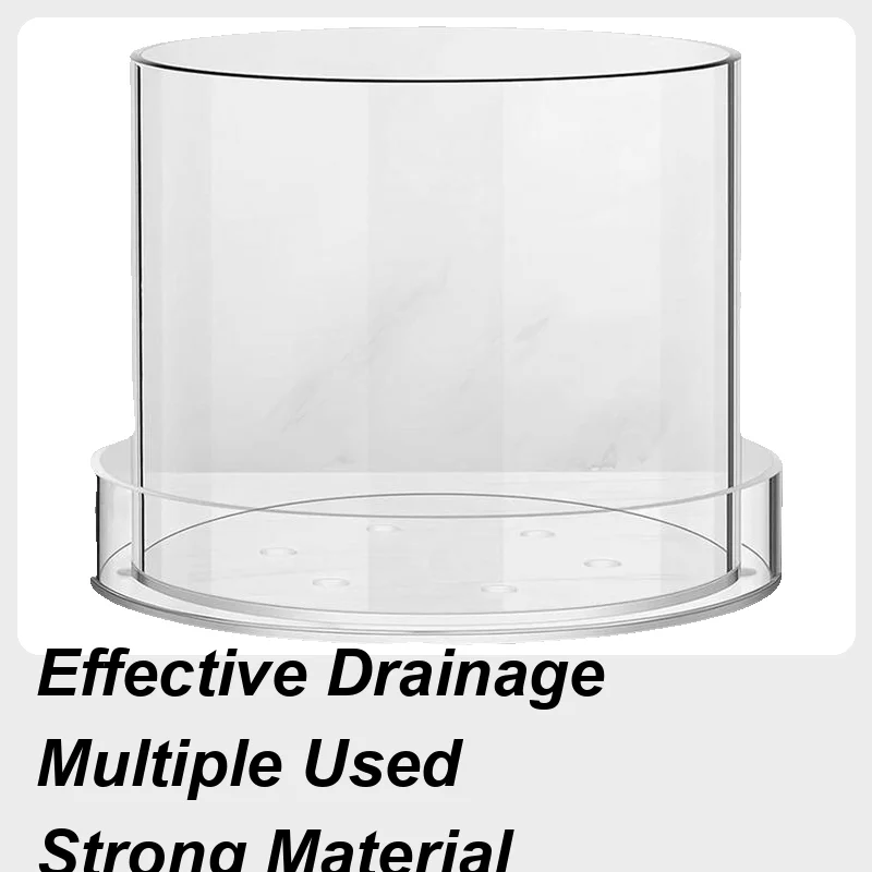 Clear Plant Pots Clear Potting Containers For Plants Reusable Acrylic Cups Saucers Tray With Drainage For Seedling Starter