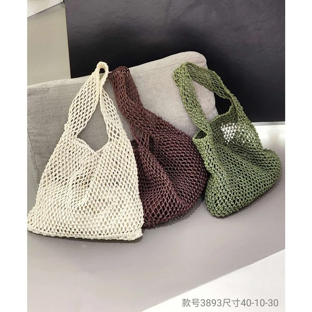 Niche Single Shoulder Armpit Trend Hollow Beach Hand-woven Unique Practical Large Capacity Simple Tote Bag Loose Casual Fashion