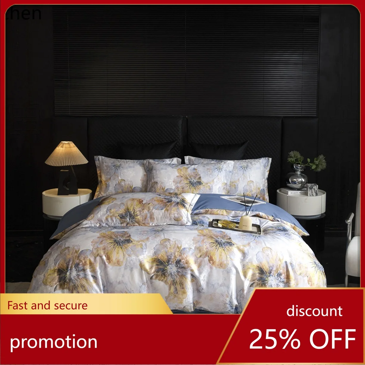 YFY printed four-piece cotton bedding set, four-piece sheet set, duvet cover, bedding accessories