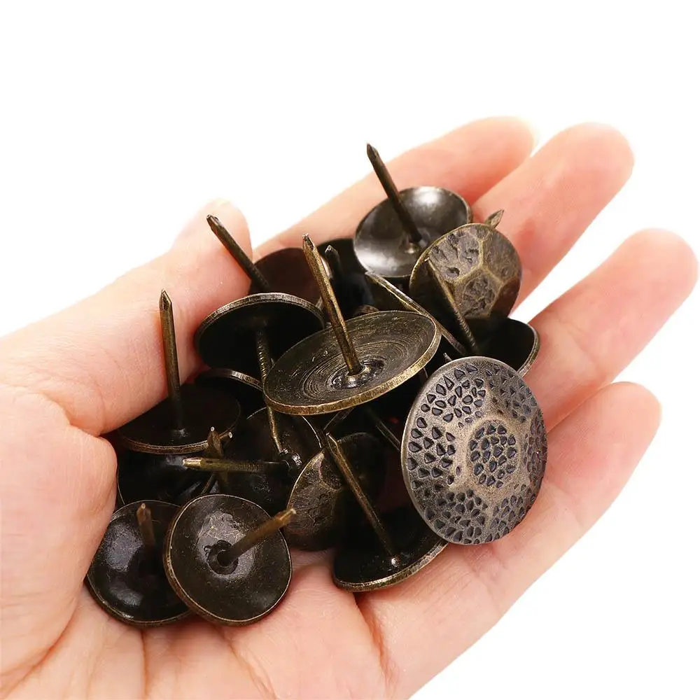 Vintage Style 20pcs Gift Box Jewelry  Tool Table Fasteners Upholstery Nail Sofa Decorative Tacks Pushpins Furniture Hardware