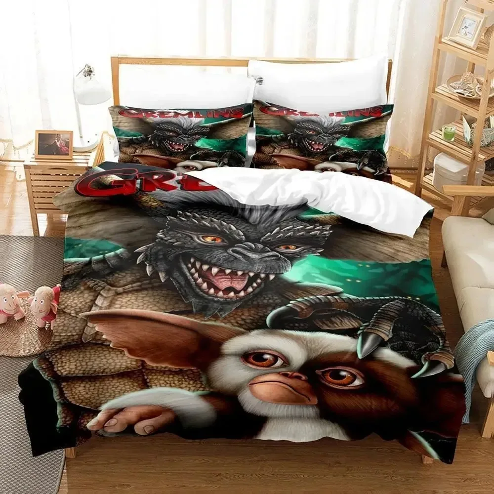 

3D Print Fashion Gremlins Bedding Set 3D Printed Suitable for Bedroom Duvet Cover Set With Pillowcases Kids Home Textile