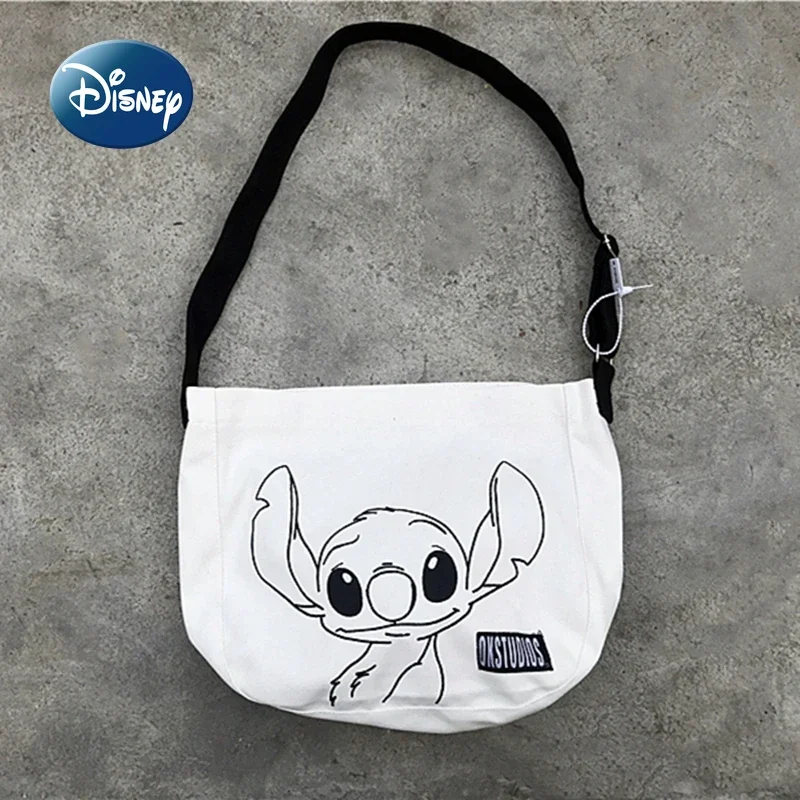 Disney Stitch New Girls Shoulder Bag Luxury Brand Fashion Trend Girls Shoulder Messenger Bag Cartoon Cute Canvas Messenger Bag