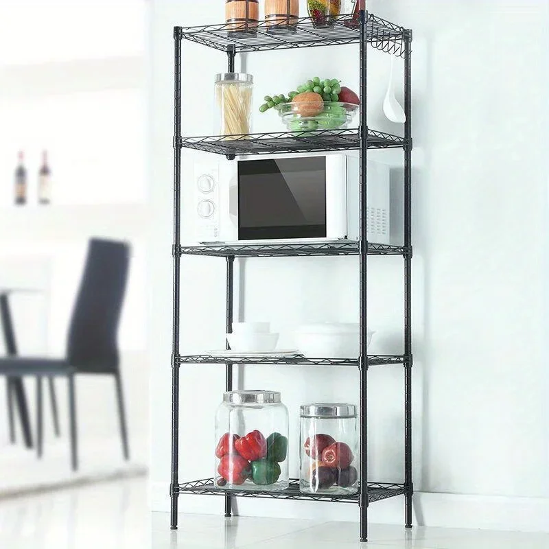 5 Tier Layer Shelf Adjustable Wire Metal Shelving Rack Garage Storage Organizer