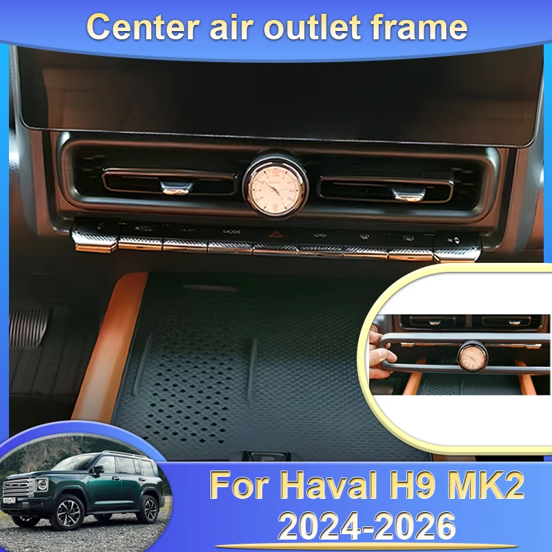 

Защитная крышка центрального воздуховыпускного отверстия для Haval H9 MK2 2024, аксессуары 2025 2026, декоративные наклейки на рамку автомобильного кондиционера
