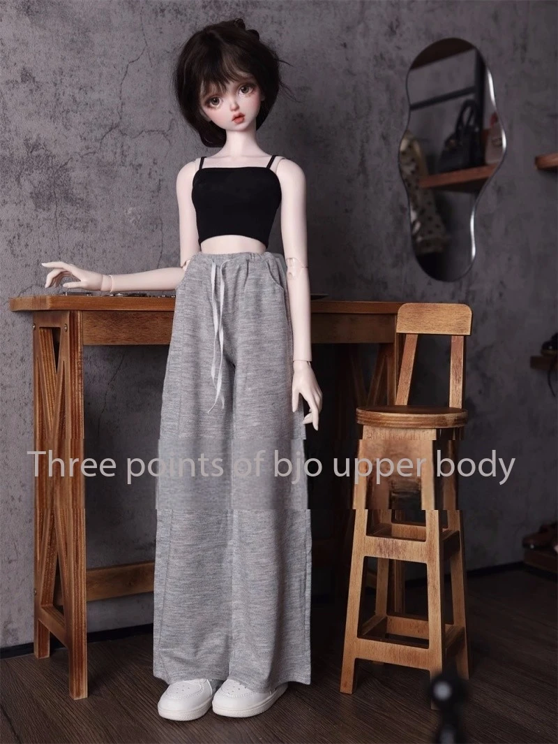 bjd 인형 옷은 1/6 1/4 1/3 75cm 삼촌 사이즈의 조임 끈 신축성 있는 허리 캐주얼 바지와 긴 바지에 적합합니다.