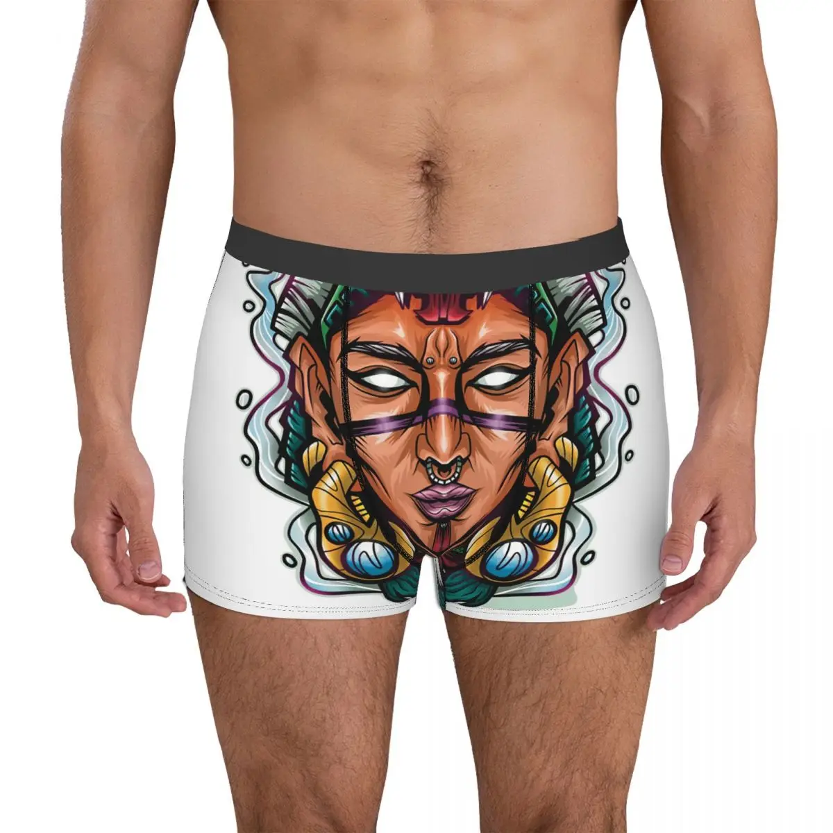 Native American Coatlicue (Color) Underpants Cotton Panties Men's Underwear Ventilate Shorts