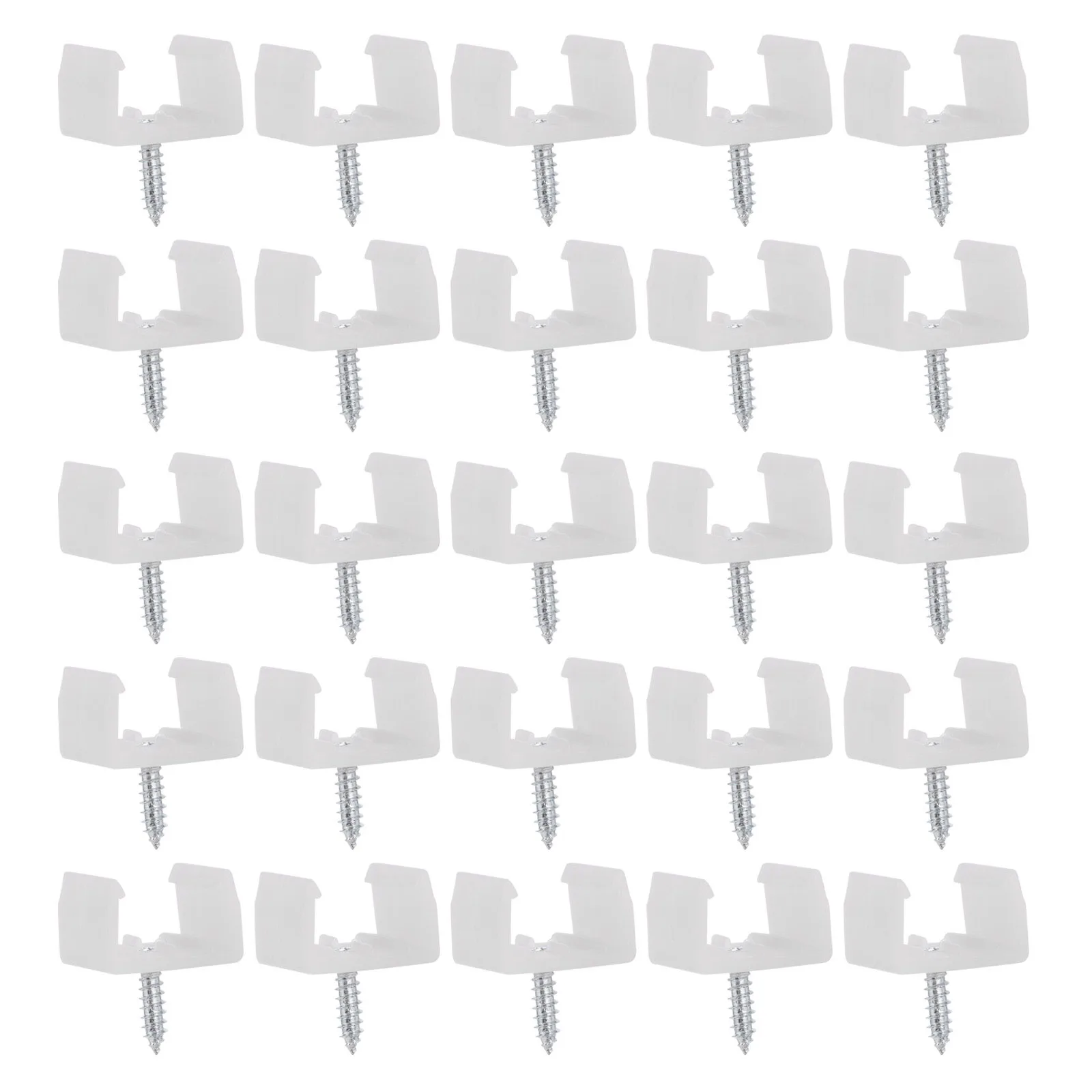 

100Pcs LED Light Strips Clips Durable PP Material Easy Install Fixing Fasteners for Indoor Outdoor Use LED Light Clips