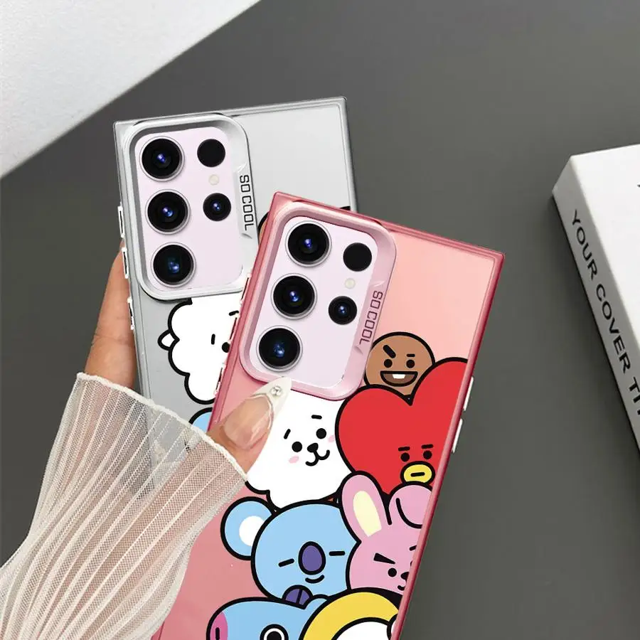 Handyhülle für Samsung Galaxy S25 S24 FE Note 20 Ultra S23 Ultra S25Edge S23 S21 S20 Plus S22 Niedliche Cartoon B-BT21s