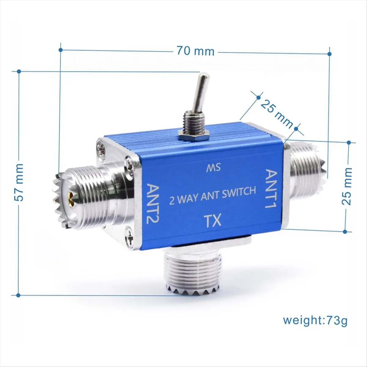 A59E 2 Way CB/HAM Antenna Coax Switch Coaxial Antenna Switch 100W 1-30MHz SL-16 Connector