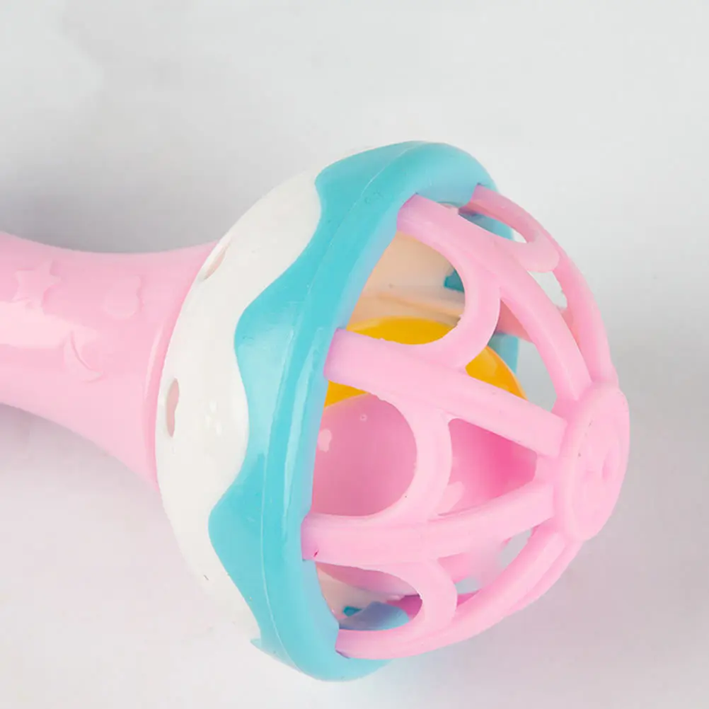 Conjunto de 3 Chocalhos para Bebês, Instrumentos Musicais Educativos de Plástico para Educação Infantil
