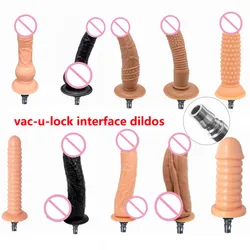 New Solid Silicone Big Dildos with Vac-u-Lock Interface Sex Masturbation Machine Penis Attachments Sex Toys for Women or Couple