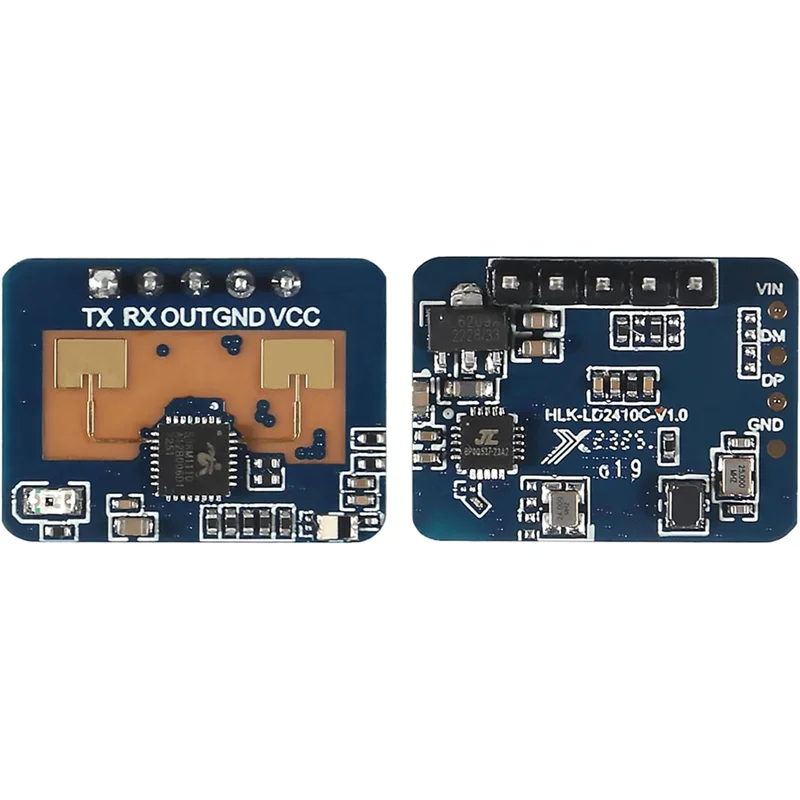 ABVA-4Pcs ld2410c módulo sensor ld2410 módulo sensor de radar de onda milimétrica corpo sensores de detecção de batimento cardíaco alta precisão