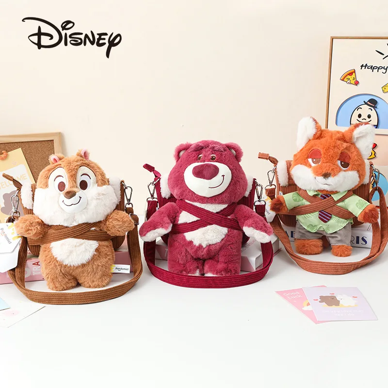 Disney Genuine Zootopia Judy Nick Chicken Strawberry Bear Plush Doll Removable Backpack To Give Girls Best Birthday Gift