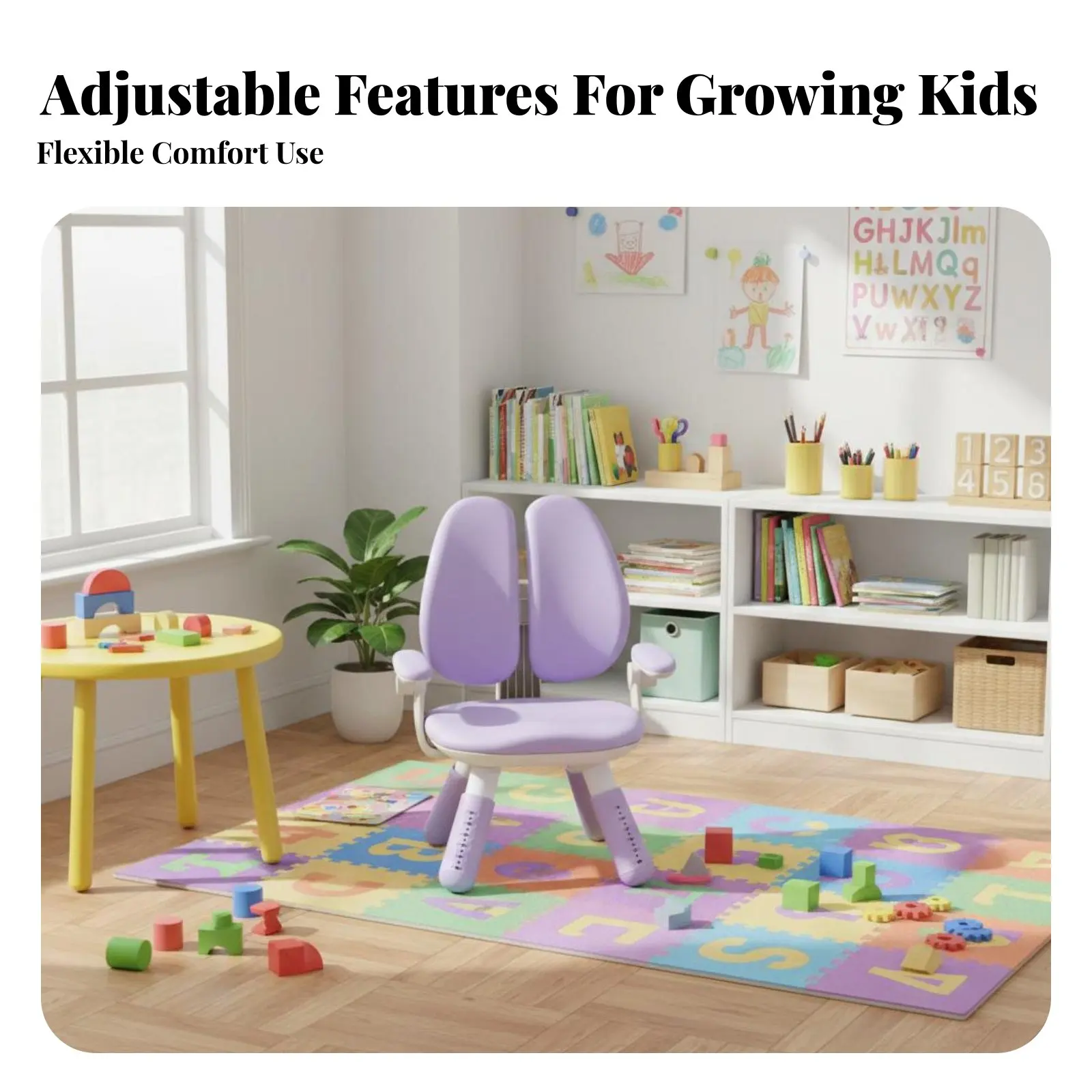 

Детский учебный стул Splitspine с регулируемой высотой, легко собираемый, с поворотом на 360 градусов, для школьников