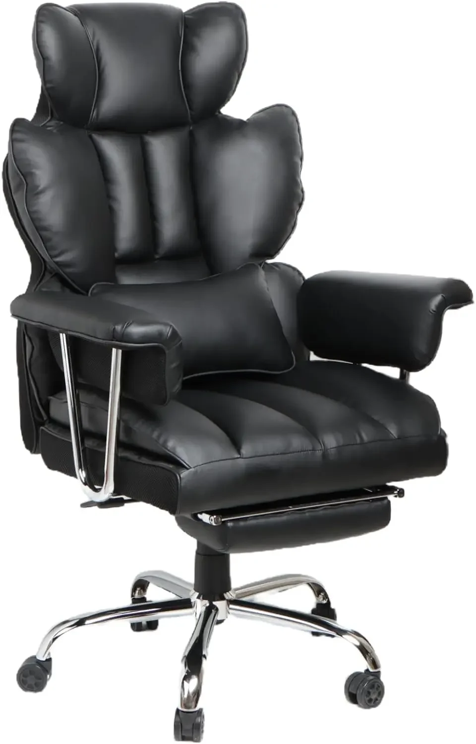 

Ergonomic Office Chair, PU Leather High Back Desk Chair for Big and Tall People, Executive Swivel Chair with Leg Rest