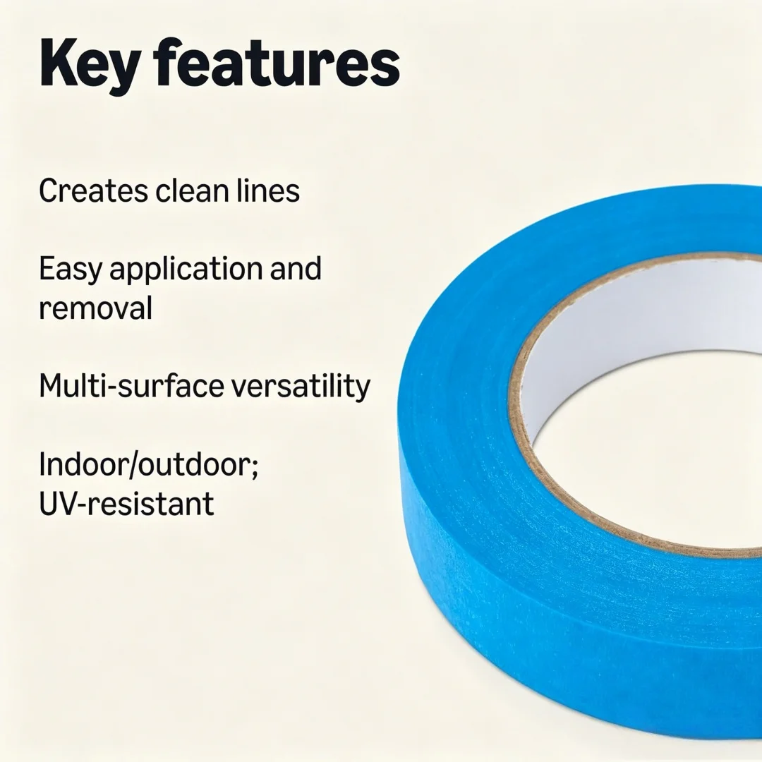 Blue Textured Tape, Protective Surface, Easy to Remove, Residue Free, Suitable for Painting, Decoration, 1.89 Inch X 196.8 Feet