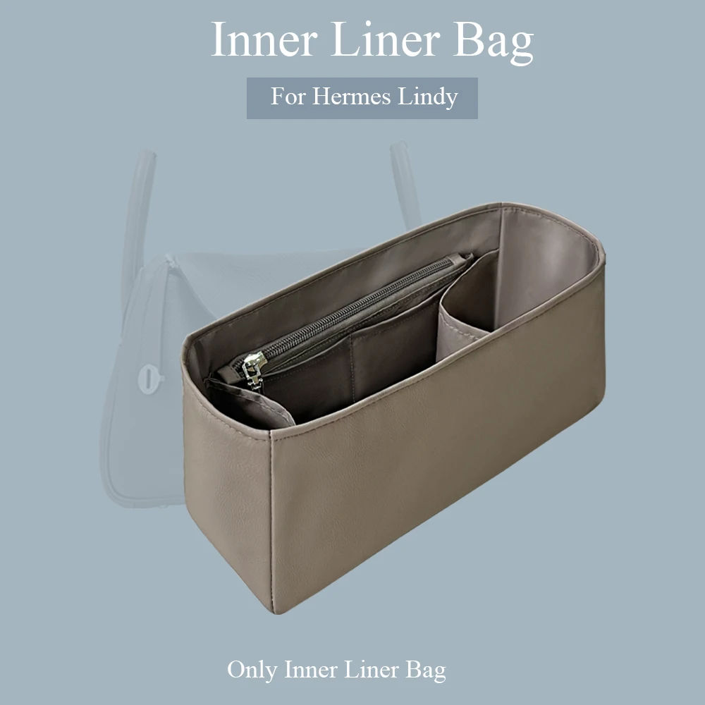 

Purse Organizer Insert for Hermes Lindy Handbag Leather Bag Insert Lightweight Waterproof Handbag Insert with Multiple Pockets