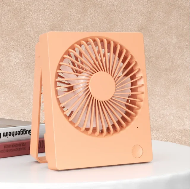 2022 USB Charging Small Electric Fan Folding Tricolor Mini Fan Desktop Mute Portable