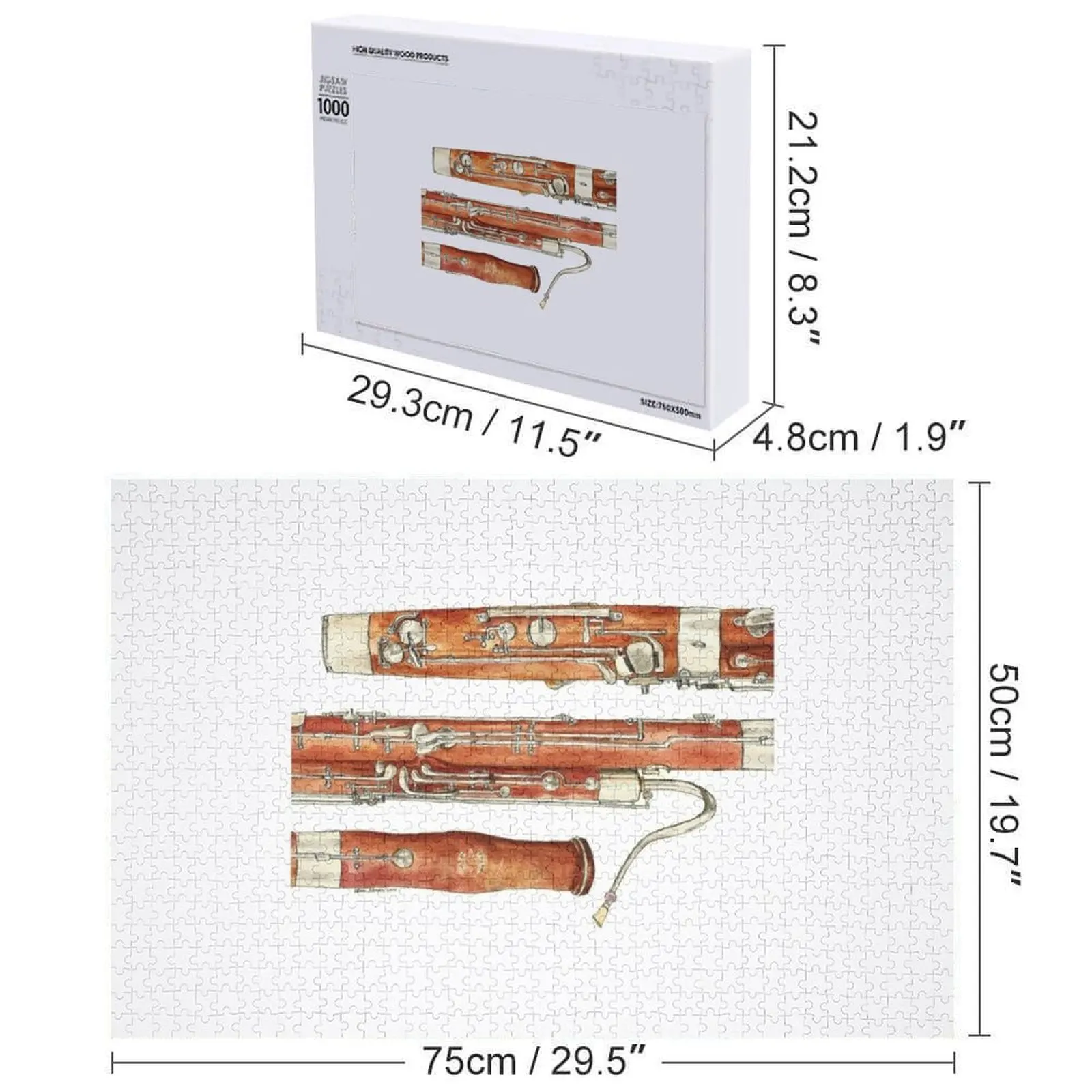 바순 직소 퍼즐 나무 사진 맞춤형 퍼즐