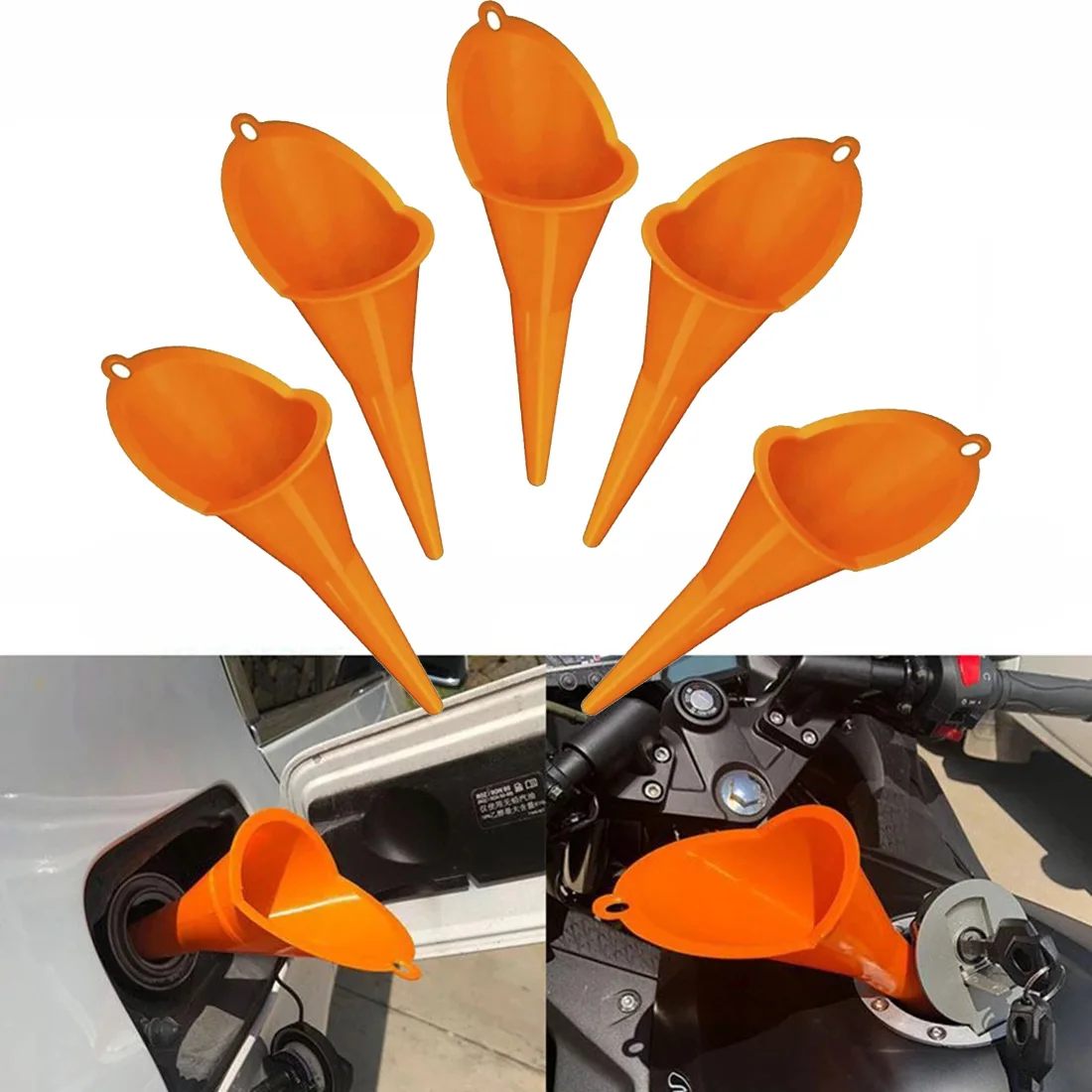 1/3/5pcs Stelo Lungo Imbuto Benzina Olio Strumenti di Riempimento Carburante Anti-spruzzi Olio di Plastica Imbuto Auto Moto strumenti di rifornimento