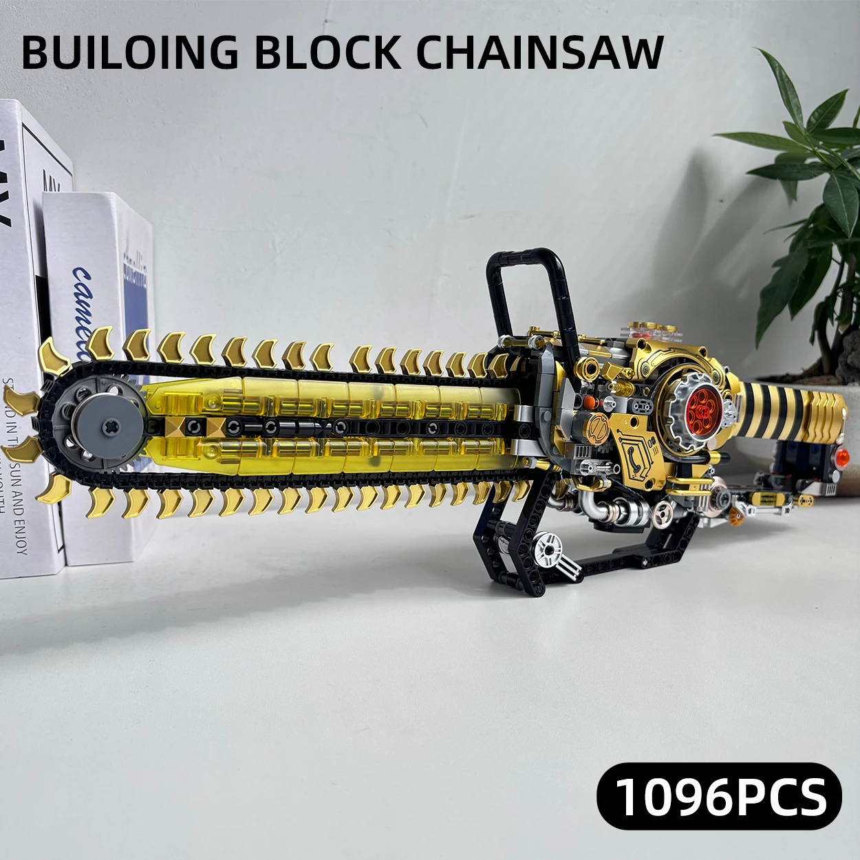 1096pcs NEW Mechanical Chainsaw Building Blocks Set DIY Assembly Model Bricks STEM Educational Desktop Ornament Gift for Kids