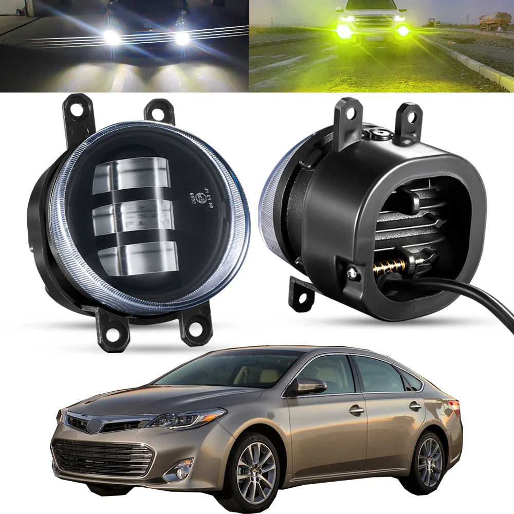 2 X 30W LED Fog Light Assembly For Toyota Avalon 2008-2016 H11 Car Right + Left Fog Daytime Running Lamp DRL 6000LM 12V