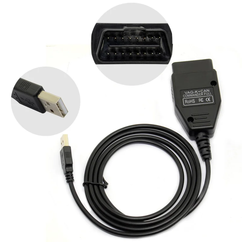 VAG K + CAN قائد 1.4 Obd2 أداة تشخيص الماسح الضوئي FT232RL قارئ رمز الرقاقة منع الحركة لأودي VW #2