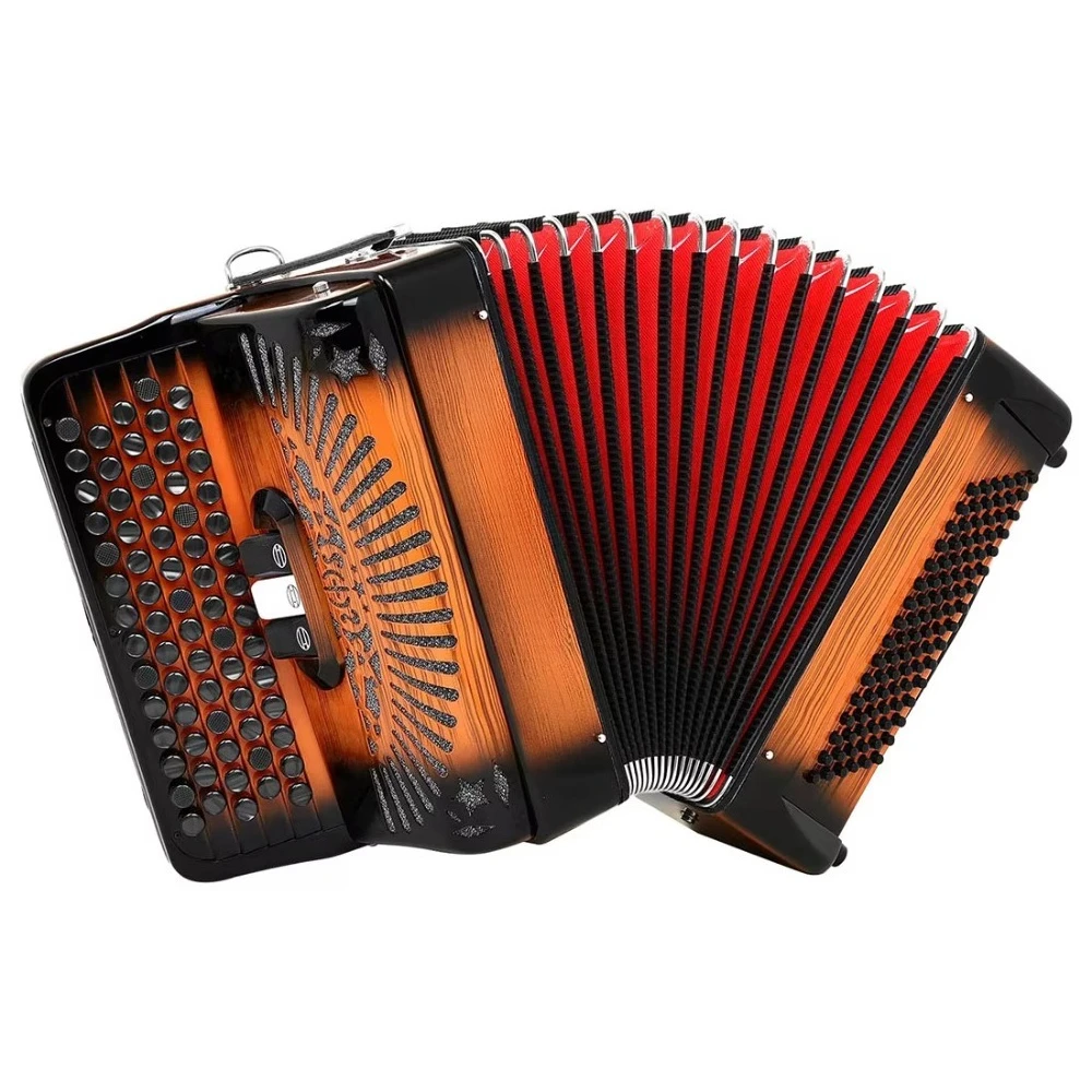 

AH-260 Профессиональная ретро-цветная клавиатура, инструмент для хора, 69 клавиш, 96, басовая кнопка, стиль, аккордеон Bayan