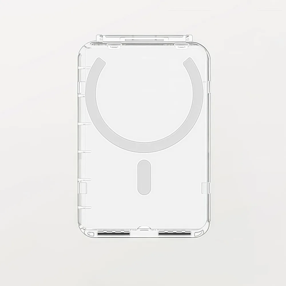 Transparent For MagSafe Card Sleeve Shockproof 2 Card Slots Magnetic Stand Card Holder Detachable for iphone 17/16/15/14/13/12