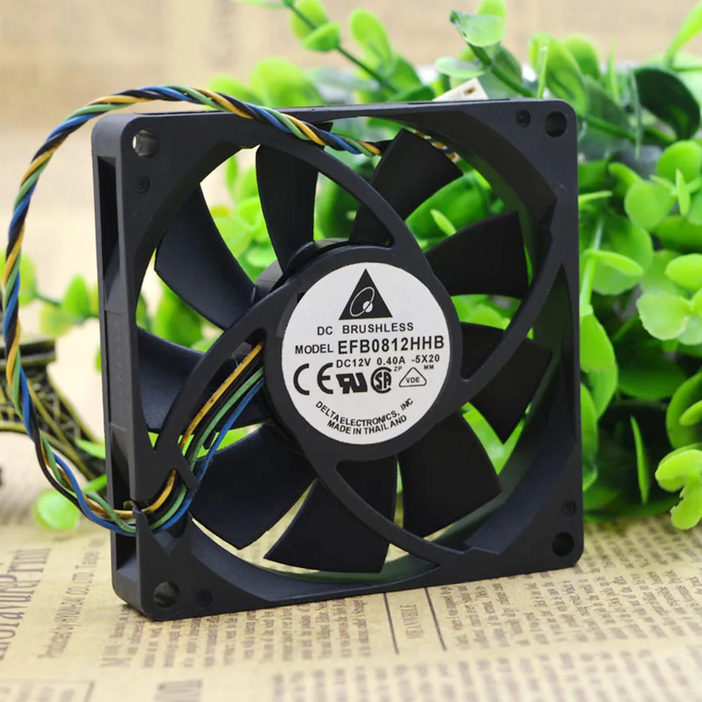 

Совершенно новый оригинальный 8015 80X80X15MM EFB0812HHB 12 В 0,4 А четырехпроводной ШИМ интеллектуальный вентилятор с контролем температуры 8 см