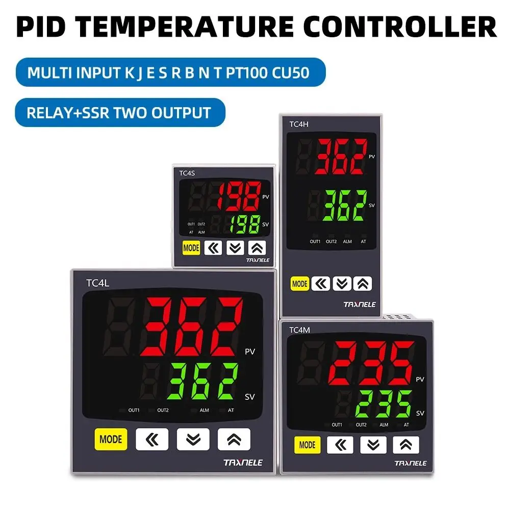 

Universal Input TC4S TC4H TC4L TC4M Output SSR Relay Digital PID Thermostat Dual Regulator Temperature Controller