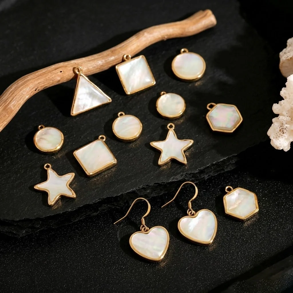 2Pcs Heart Star Copper Charms Pendants for DIY Earrings Bracelet Necklaces Jewelry Making Supplies Components Crafts Accessories