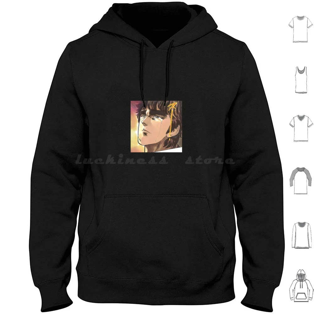 Kenshiro Sadness Hoodie Cotton Long Sleeve Hokuto No Ken Kenshiro Ken The Survivor