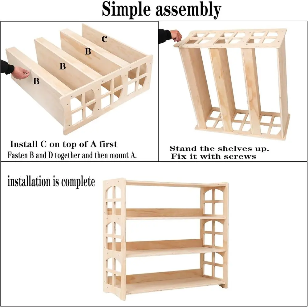 رف كتب مونتيسوري، رف ألعاب، منظم تخزين للأطفال، أرفف كتب للألعاب، غرفة أطفال، قوية وآمنة، فصول خشبية للأطفال الصغار #5