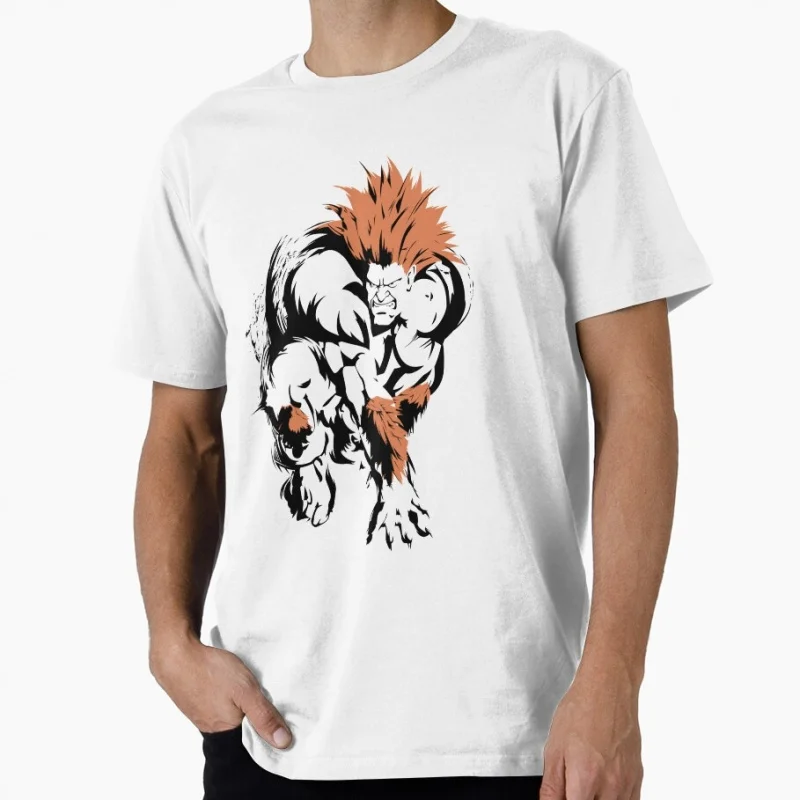

Power of the Wild Blanka Street Fighter Retro Combat Gift t shirt Arcade game Graphic Tee Y2K Clothes All size Tops S-6XL