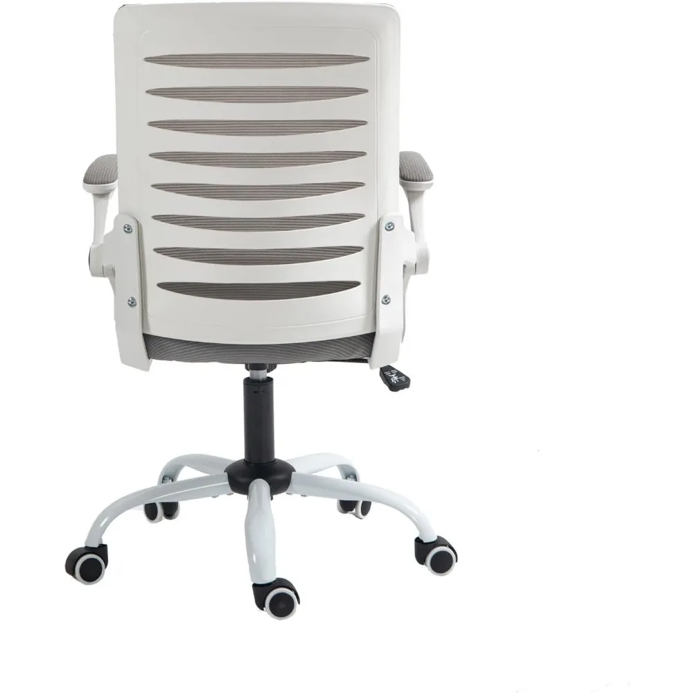 Mesh Back Chair Ergonomic Swivel Chair Office Computer Desk Chair Executive Lumbar Support Flip-up Armrest