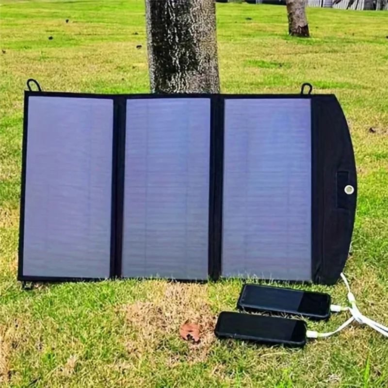 ABBY-5V 28W Foldable Solar Panel Charger USB Output Fast Solar Charging Mobile Phones Power Bank Waterproof Solar Panel