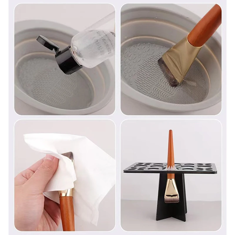 แปรงรองพื้นแบบบางพิเศษ 3/2/1 ชิ้น ขนแปรงนุ่ม แปรงคอนทัวร์หน้าแบบแบน แปรงคอนทัวร์สำหรับเกลี่ยรองพื้น ครีมแต่งหน้า อุปกรณ์แต่งหน้า