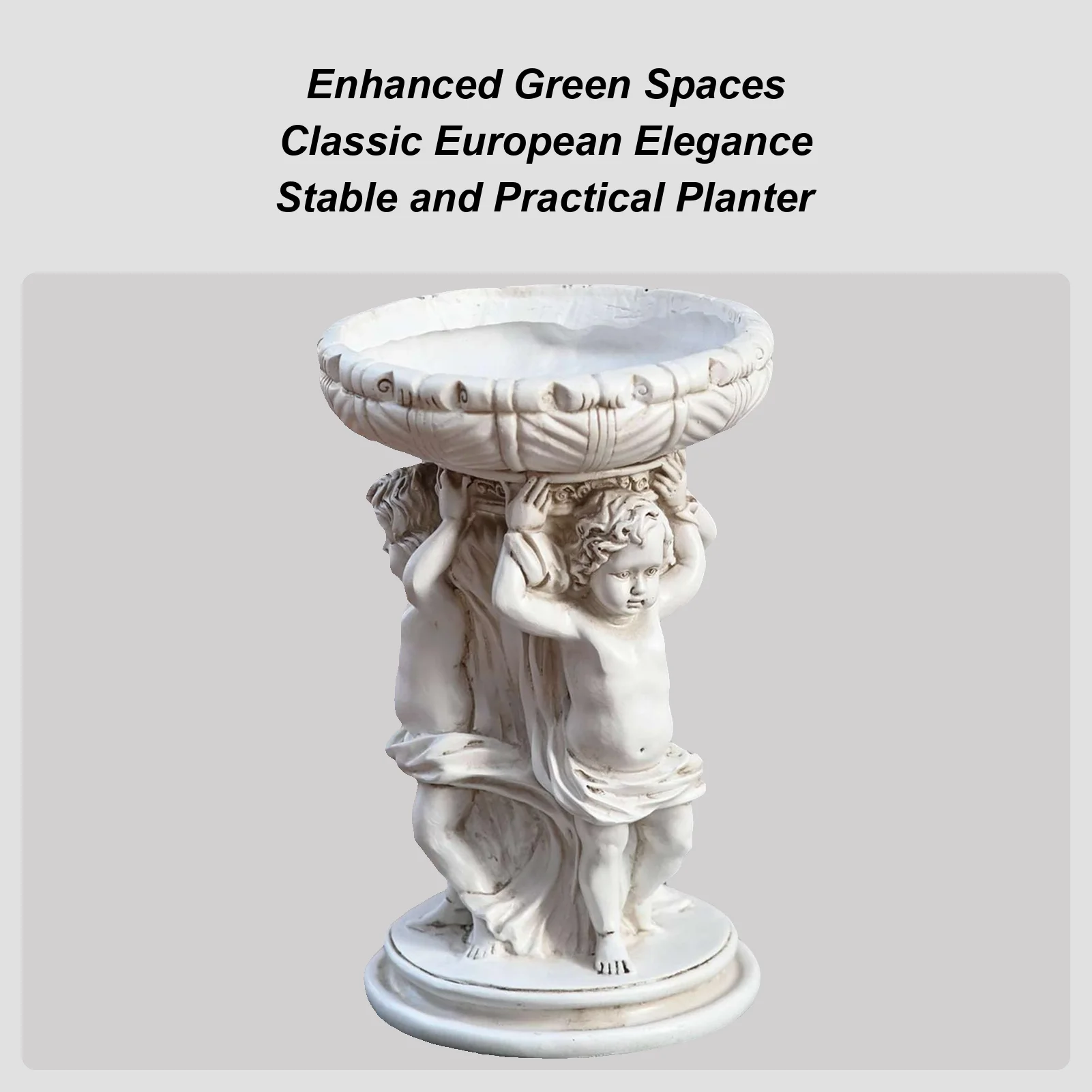 

Flower Pot Weatherproof Container Angel Sculpture Vintage Planter Pot Garden Statues For Outdoor Yard Patio Garden Porch Pathway